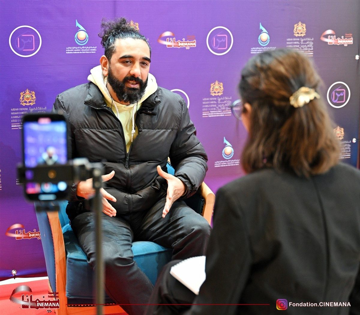 Interview pendant les projections mensuelles CINEMANA